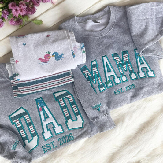 Keepsake Satin Stitched Baby Clothes Mama Sweatshirt