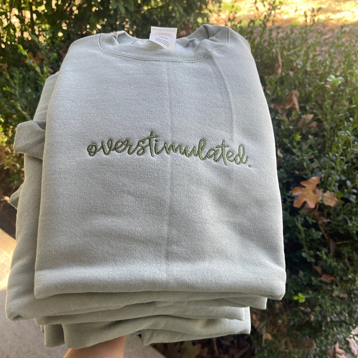 Overstimulated embroidered sweatshirt
