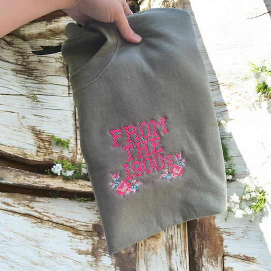 From the 1900s embroidered sweatshirt