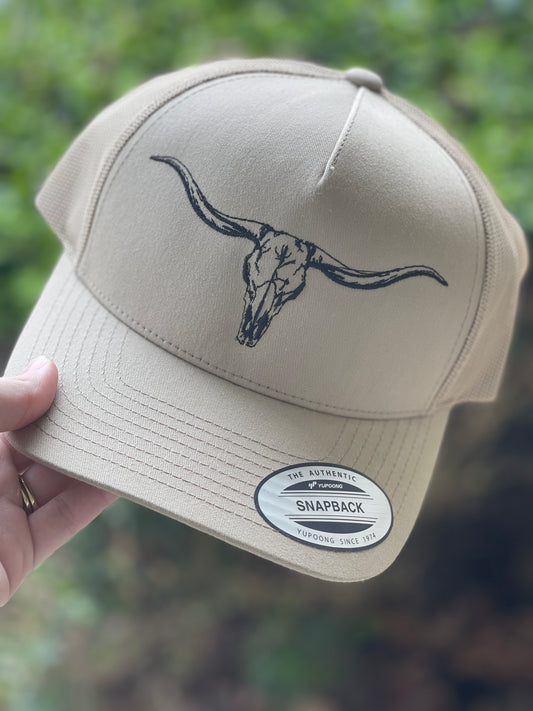 Longhorn skull embroidered Hat