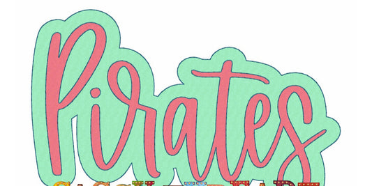 Pirates Embroidered crewneck ash grey - blue gold white