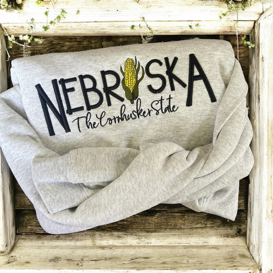 State Slogan Embroidered Sweatshirt