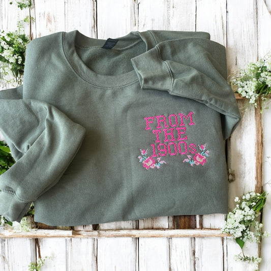 From the 1900s embroidered sweatshirt