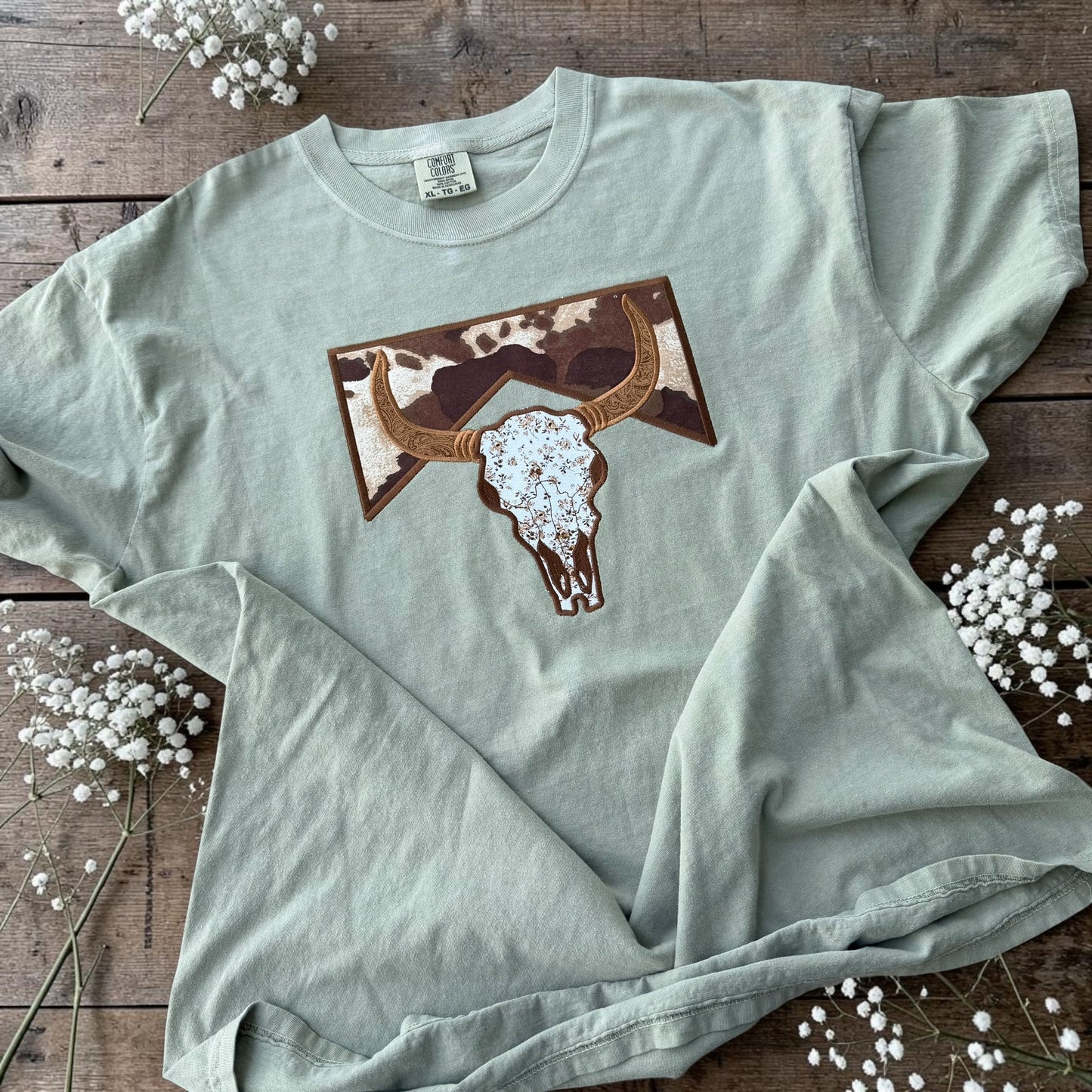 Western bull skull shirt 3