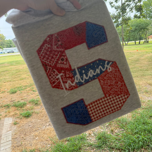 Patchwork Indians Appliqué Sweatshirt