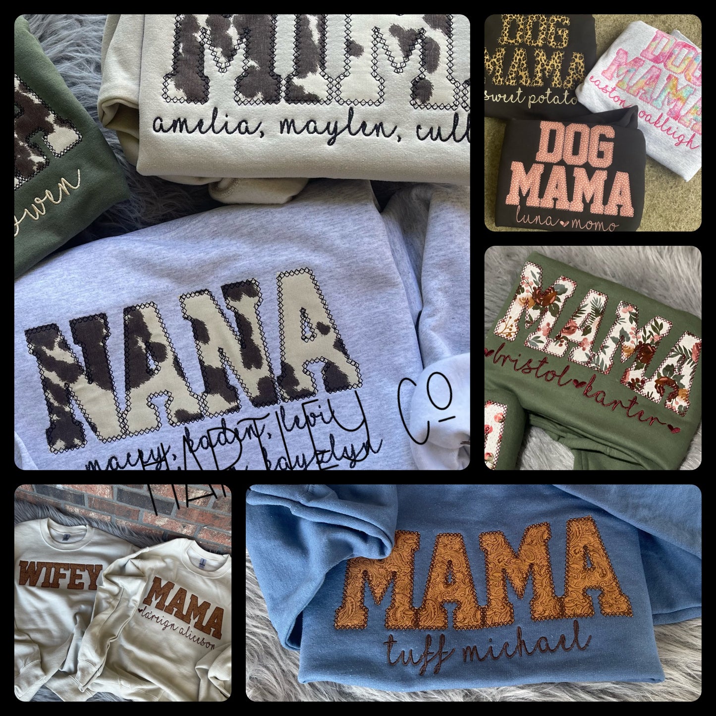 Mama Sweatshirt, Auntie, Wifey Etc customizable