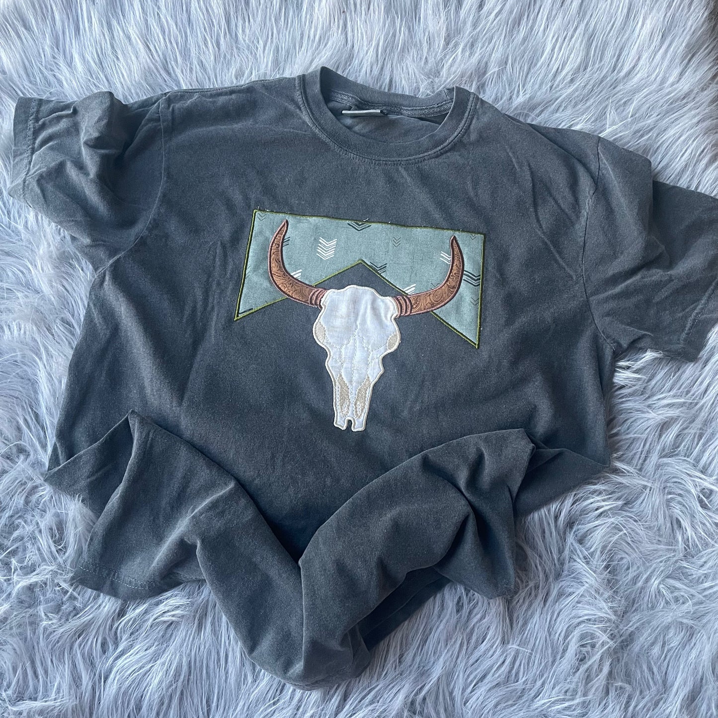 Western bull skull shirt