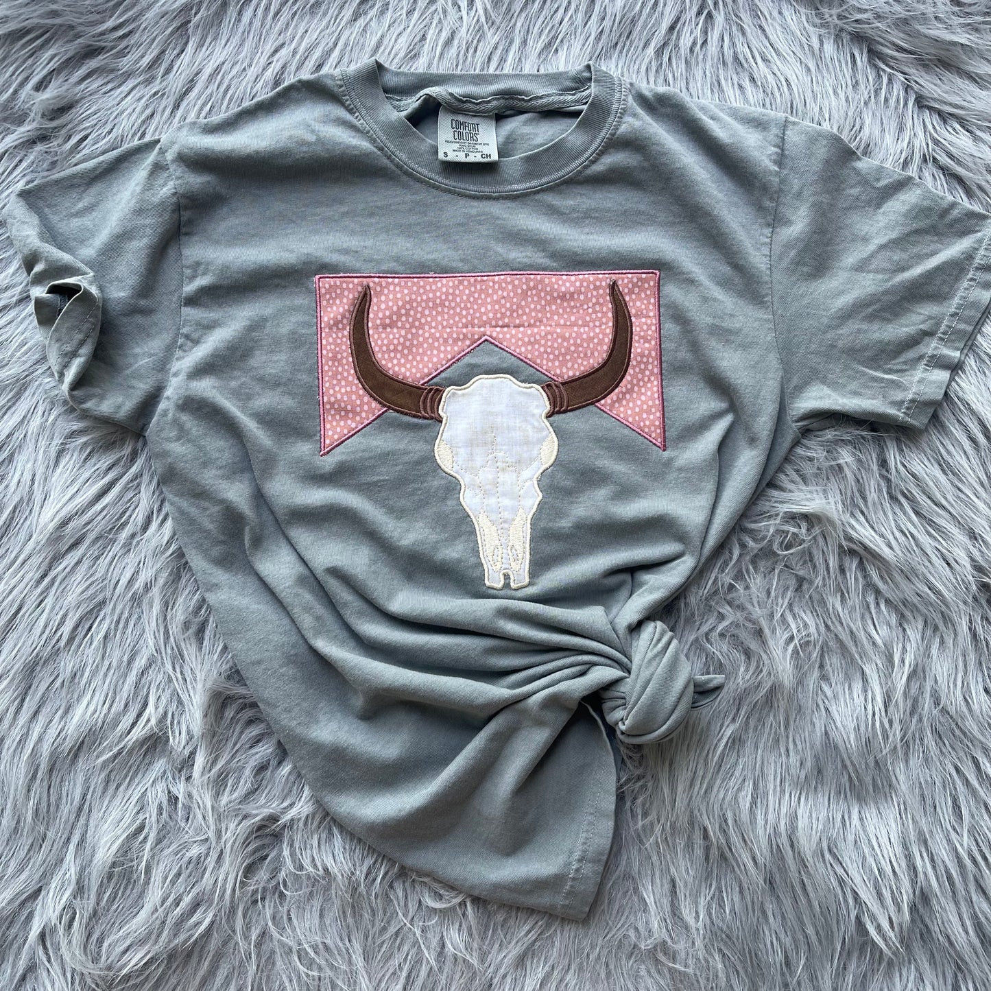 Western bull skull shirt 2