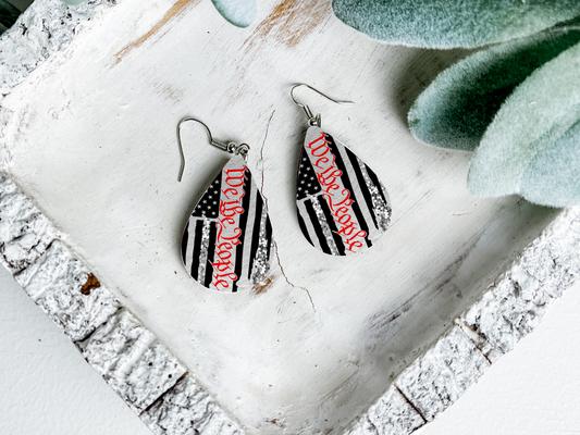 USA We the People teardrop earrings