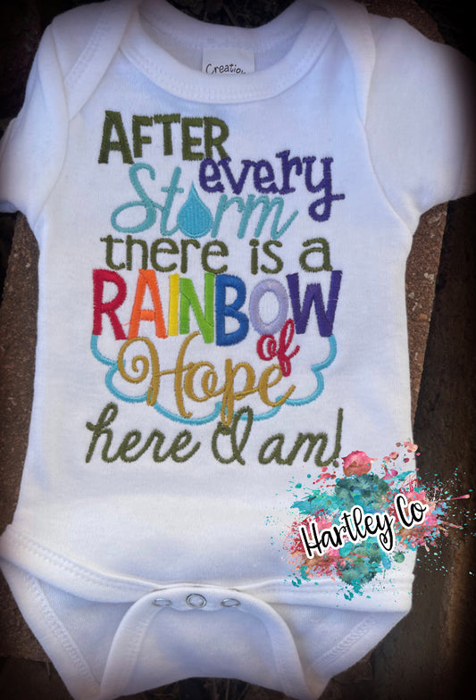 Rainbow Of Hope baby bodysuit