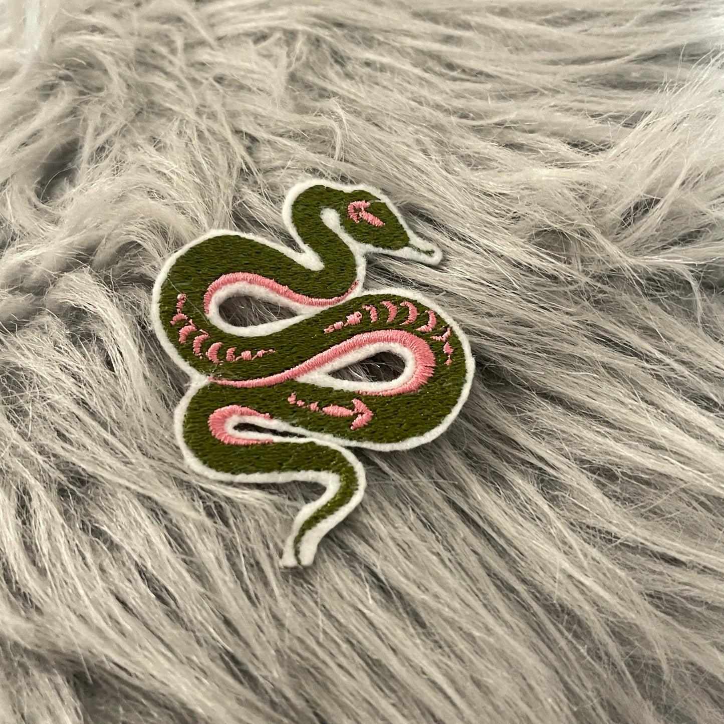 Boho Snake Iron on embroidered patch