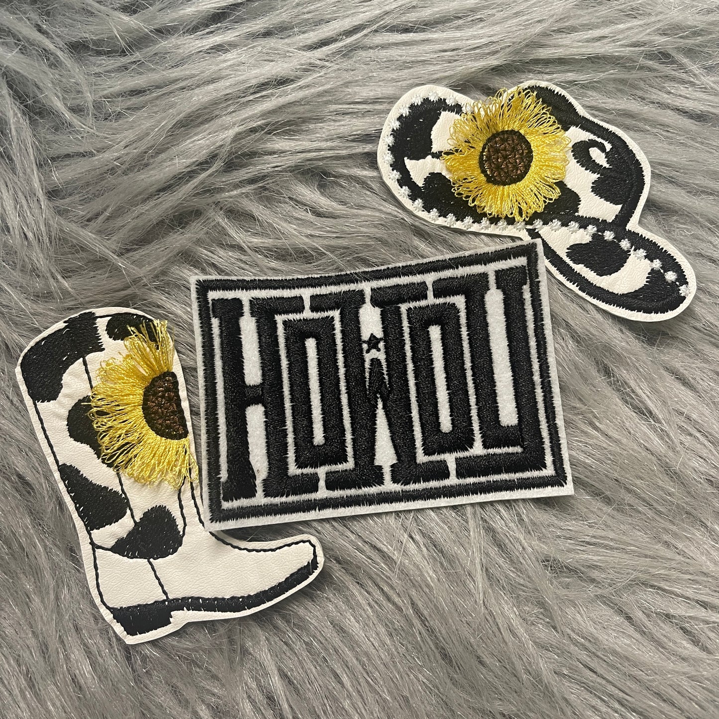 Howdy boots and hats bundle iron on patches