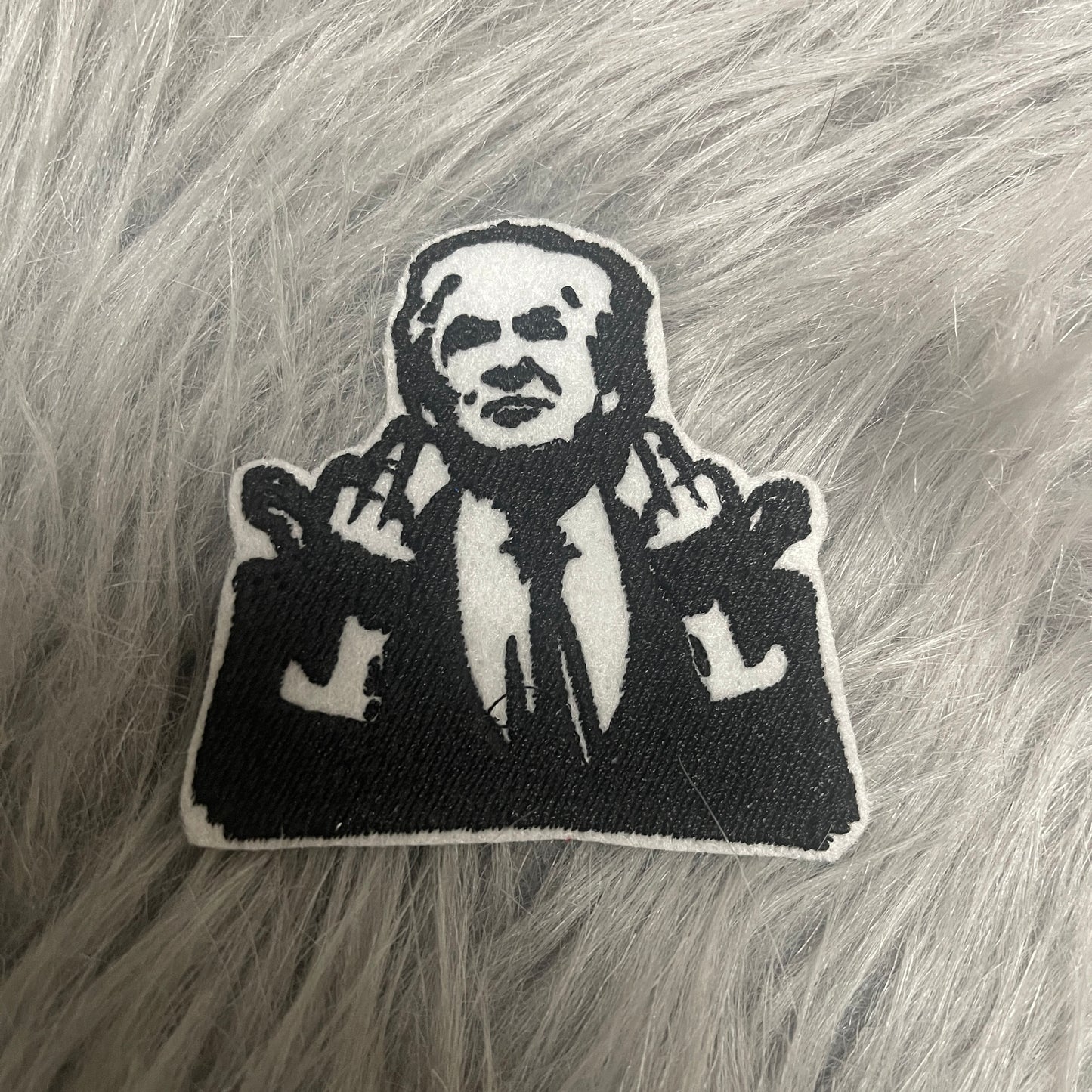 Trump middle finger Iron on embroidered patch