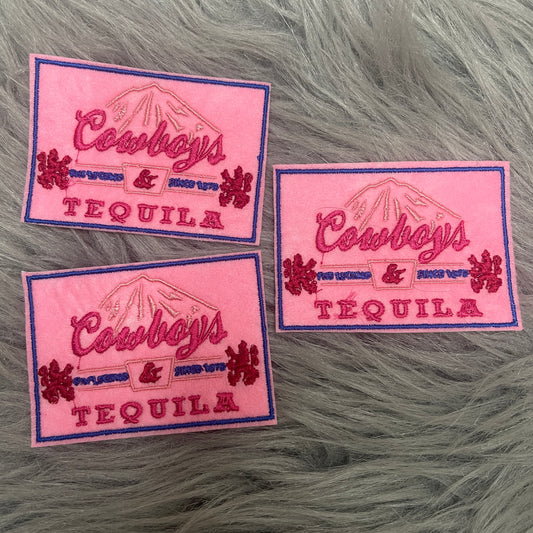 Cowboys & Tequila iron on patch