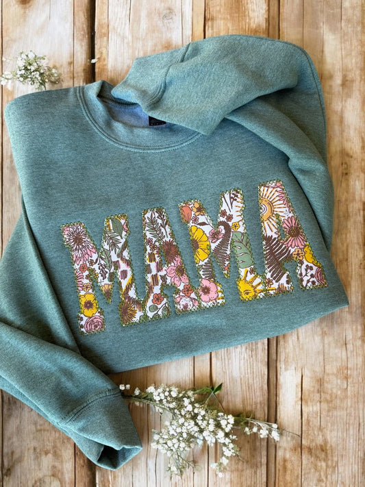 Boho Mama Sweatshirt, Auntie, Wifey Etc customizable