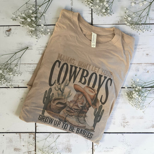 Ready to ship medium mamas don’t let your cowboys tee