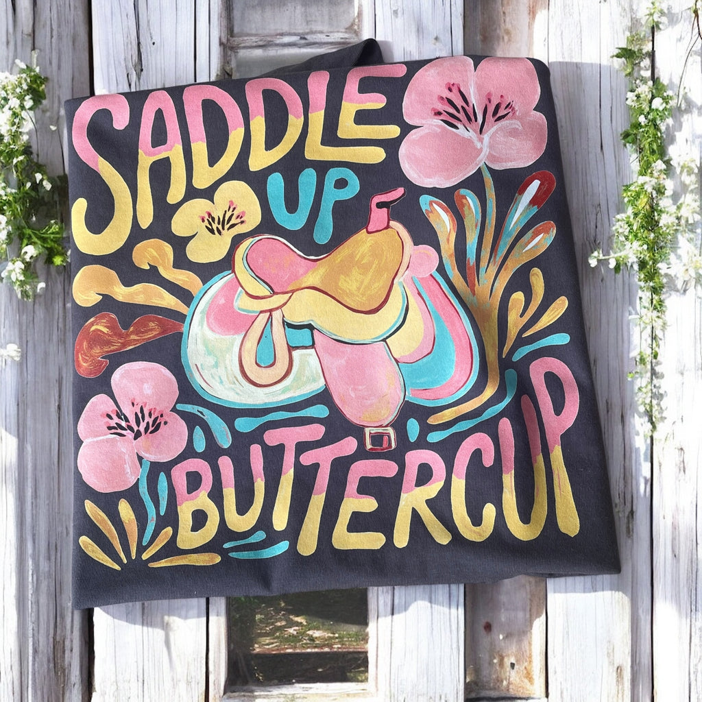 YOUTH Saddle up buttercup Tee