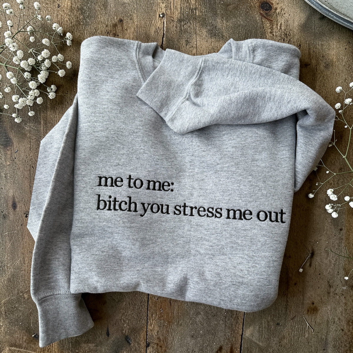 Me to Me embroidered sweatshirt or tee