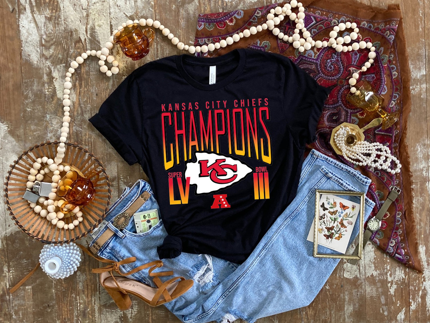 KC Super Bowl Black Tee