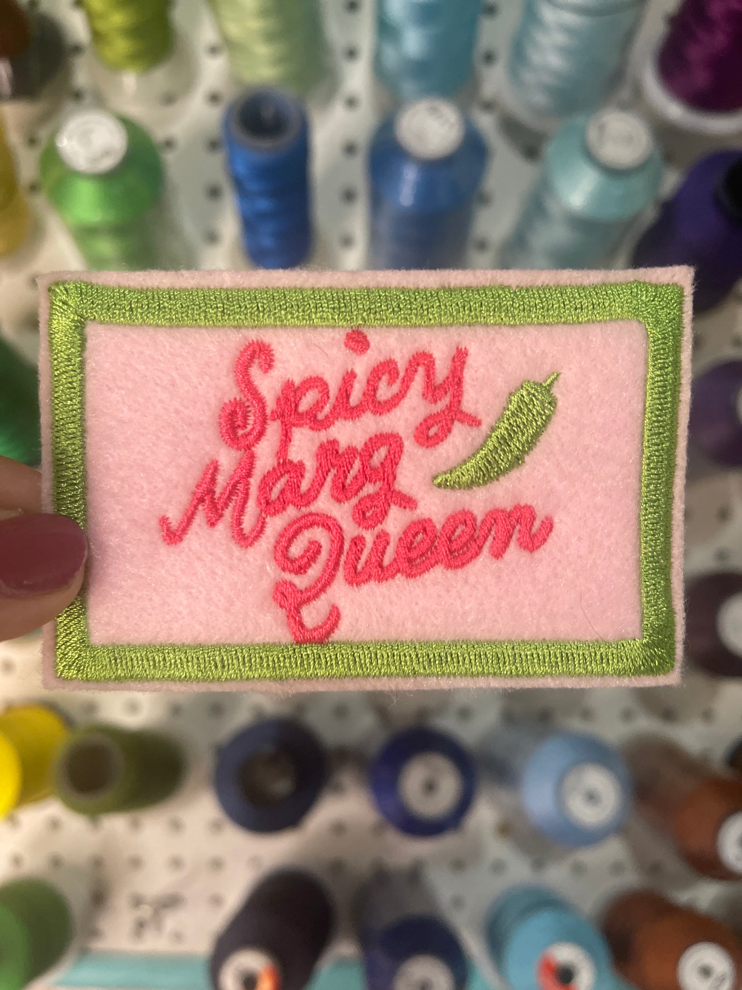 Margs Iron on embroidered patch