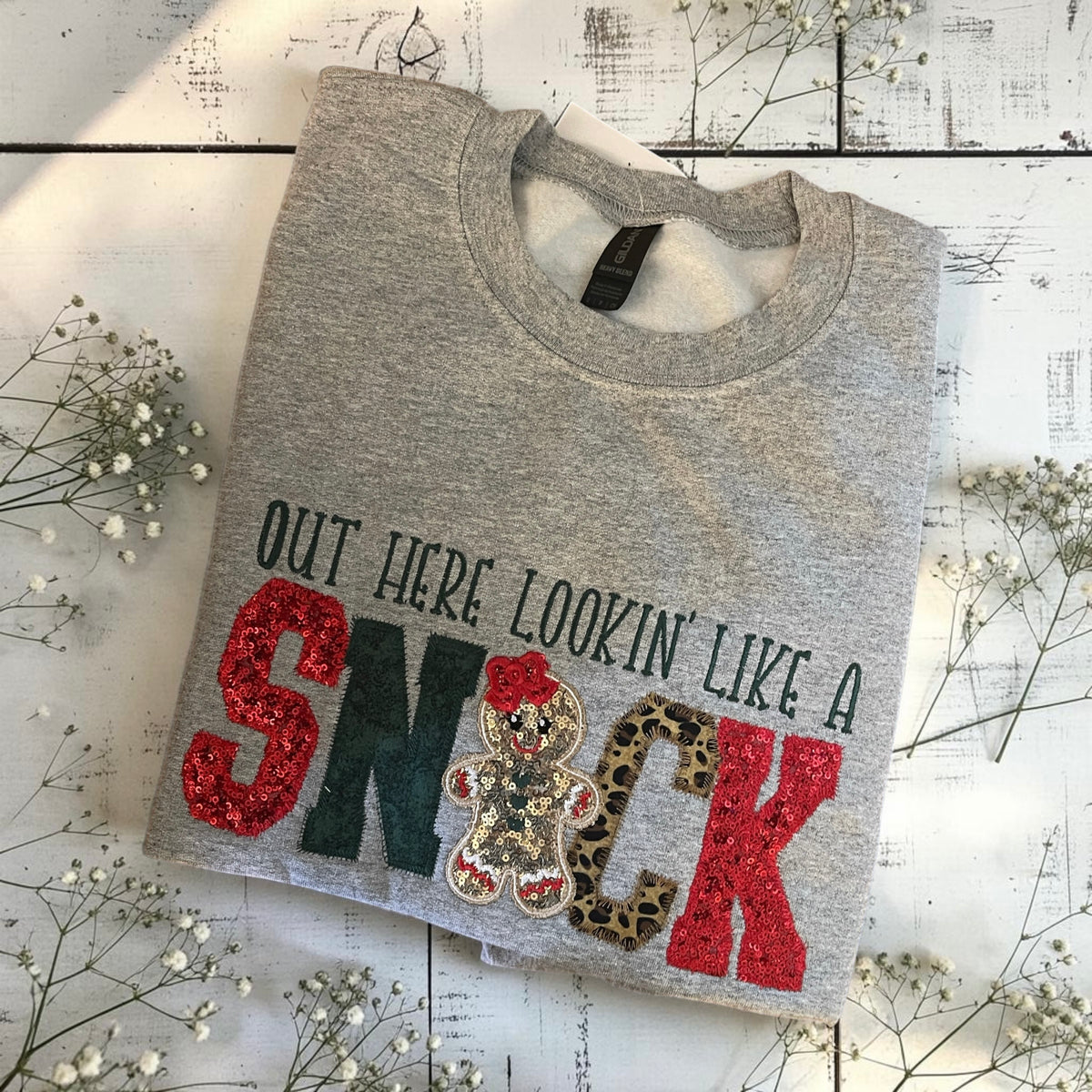 Ready to ship small out here lookin’ like a SNACK sweatshirt