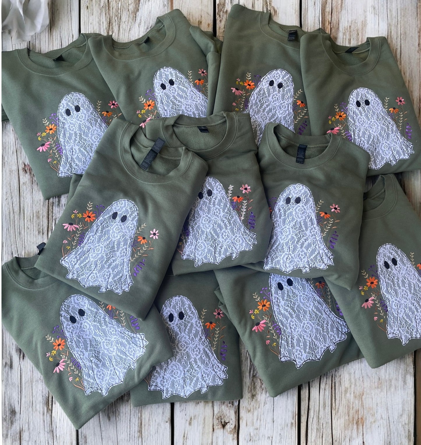 Floral Lace Ghost Sweatshirt