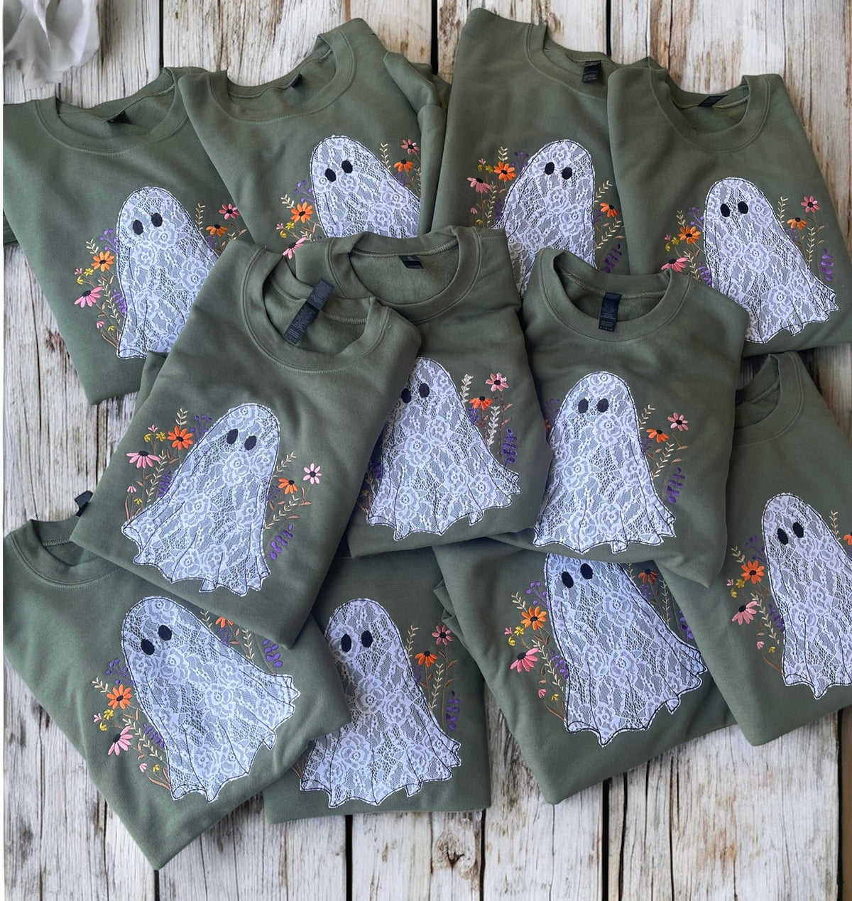 Floral Lace Ghost Sweatshirt