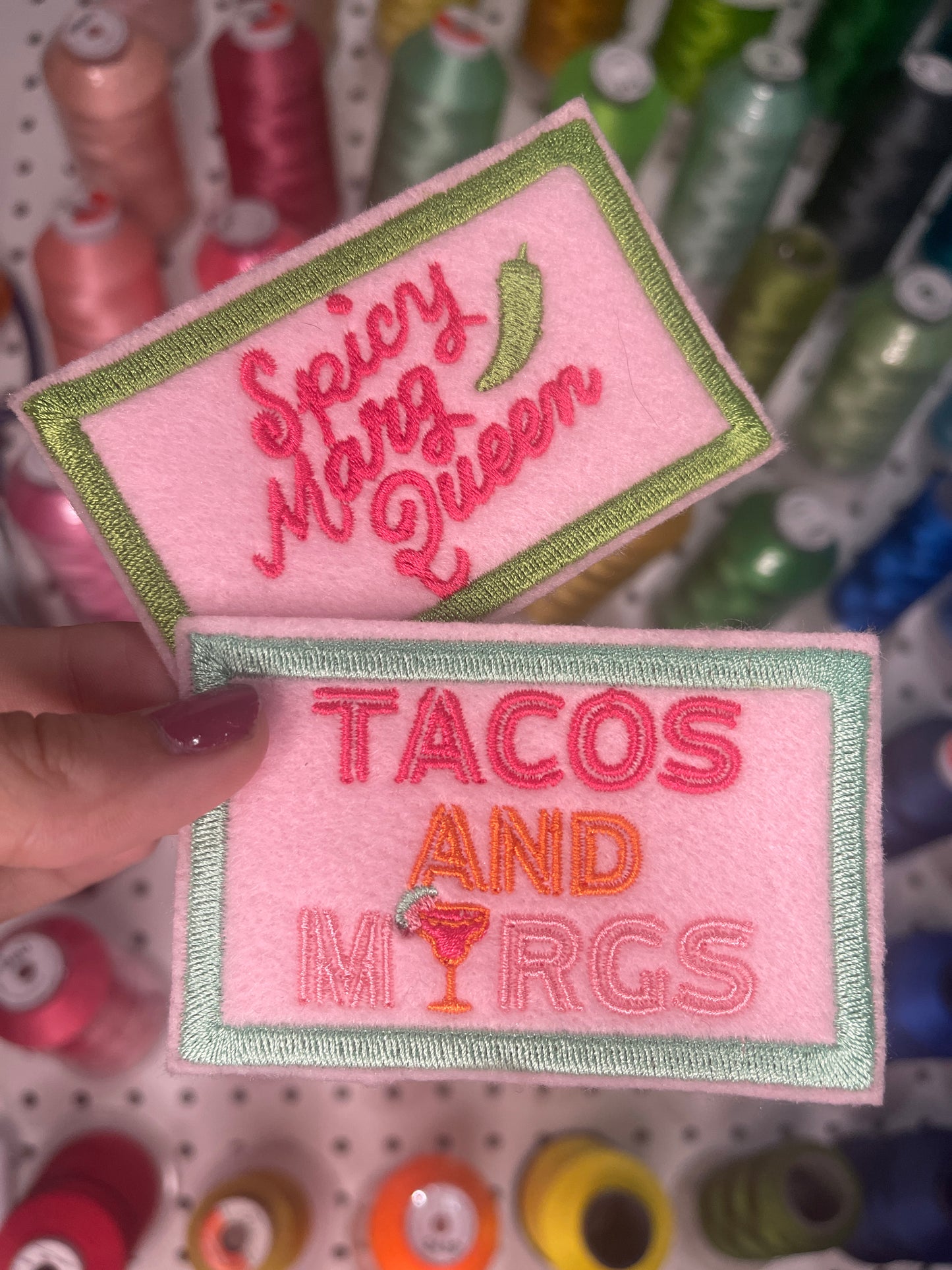 Margs Iron on embroidered patch