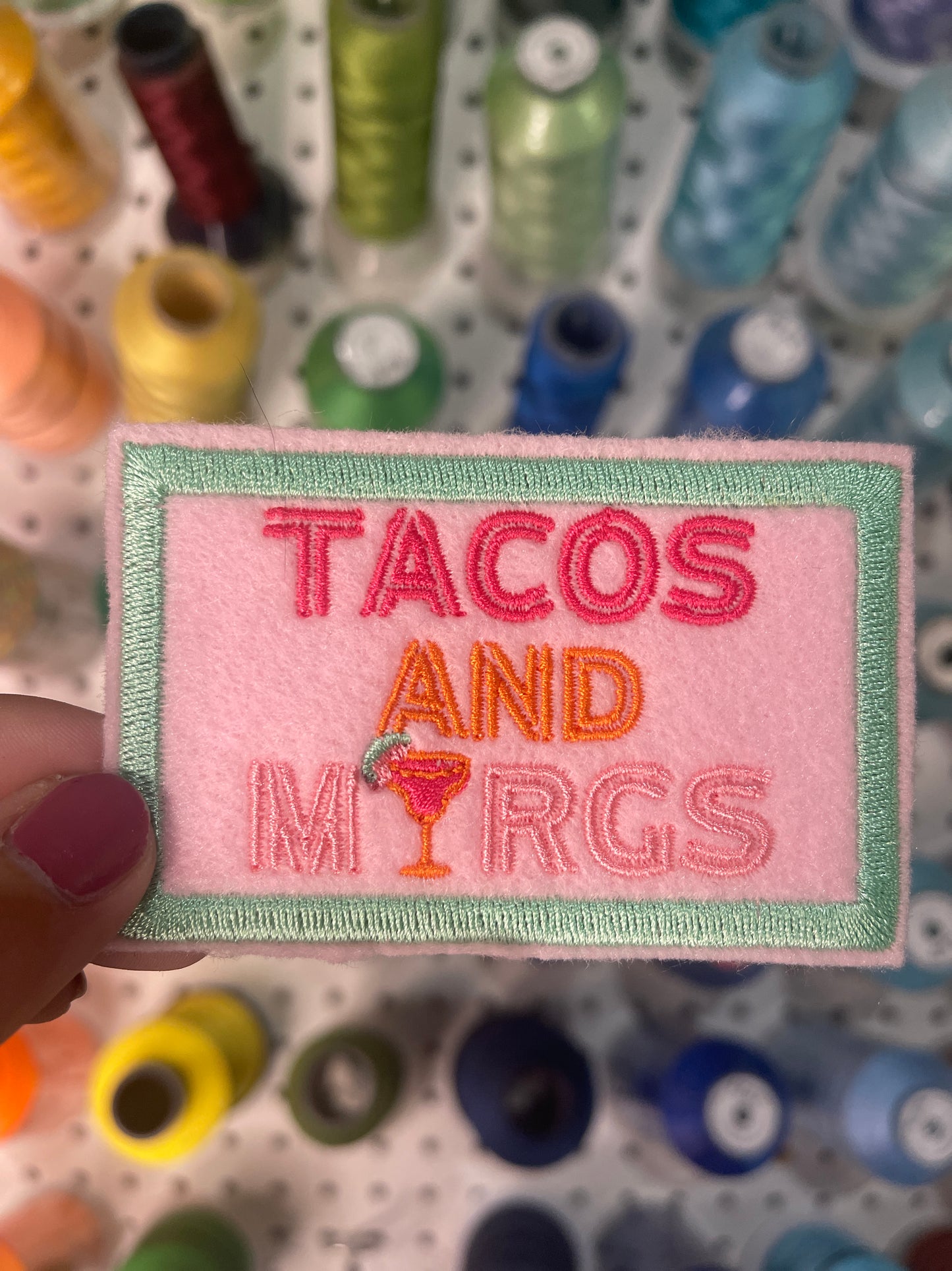 Margs Iron on embroidered patch
