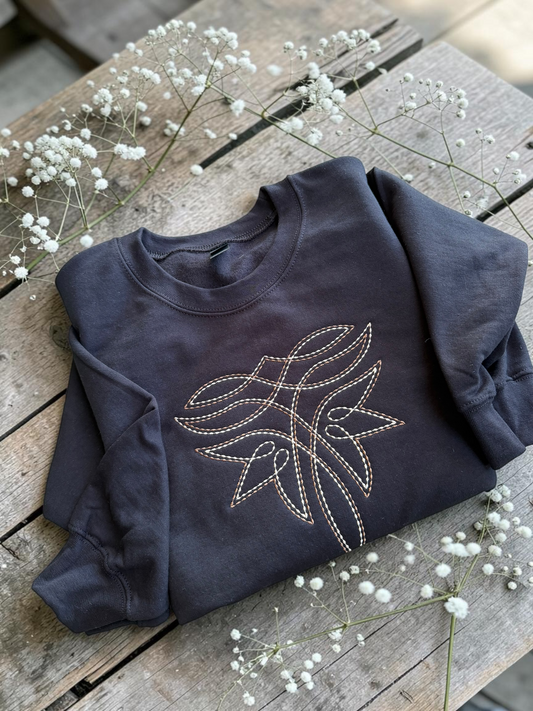 Boot Stitch Bold Embroidered Sweatshirt