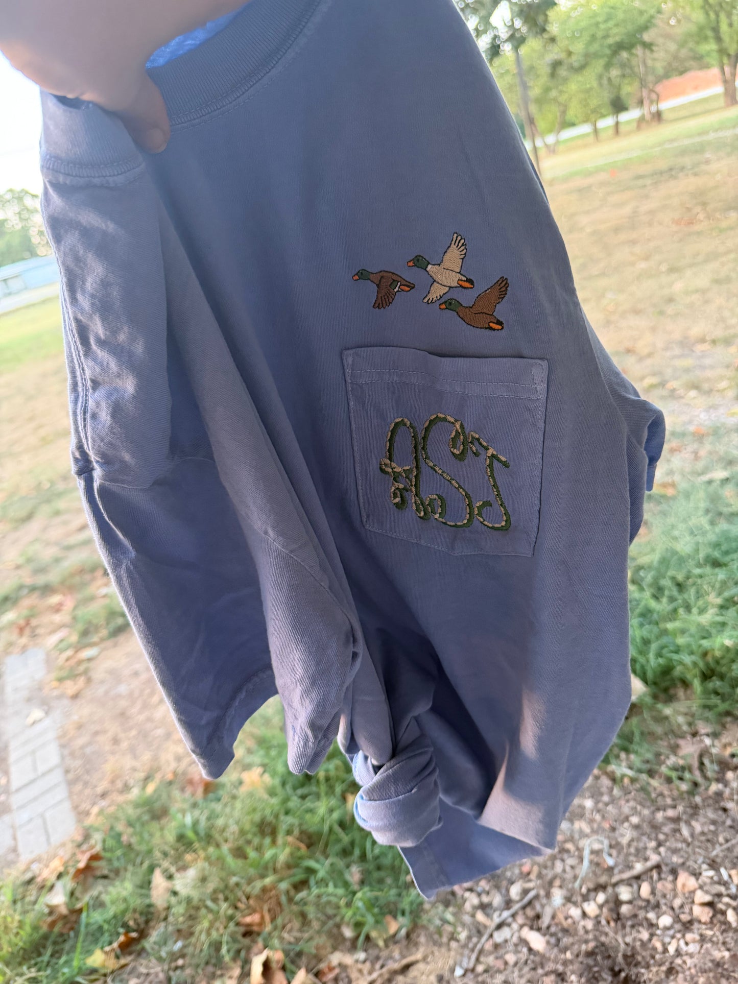 Custom Monogrammed Mallard Pocket Tee