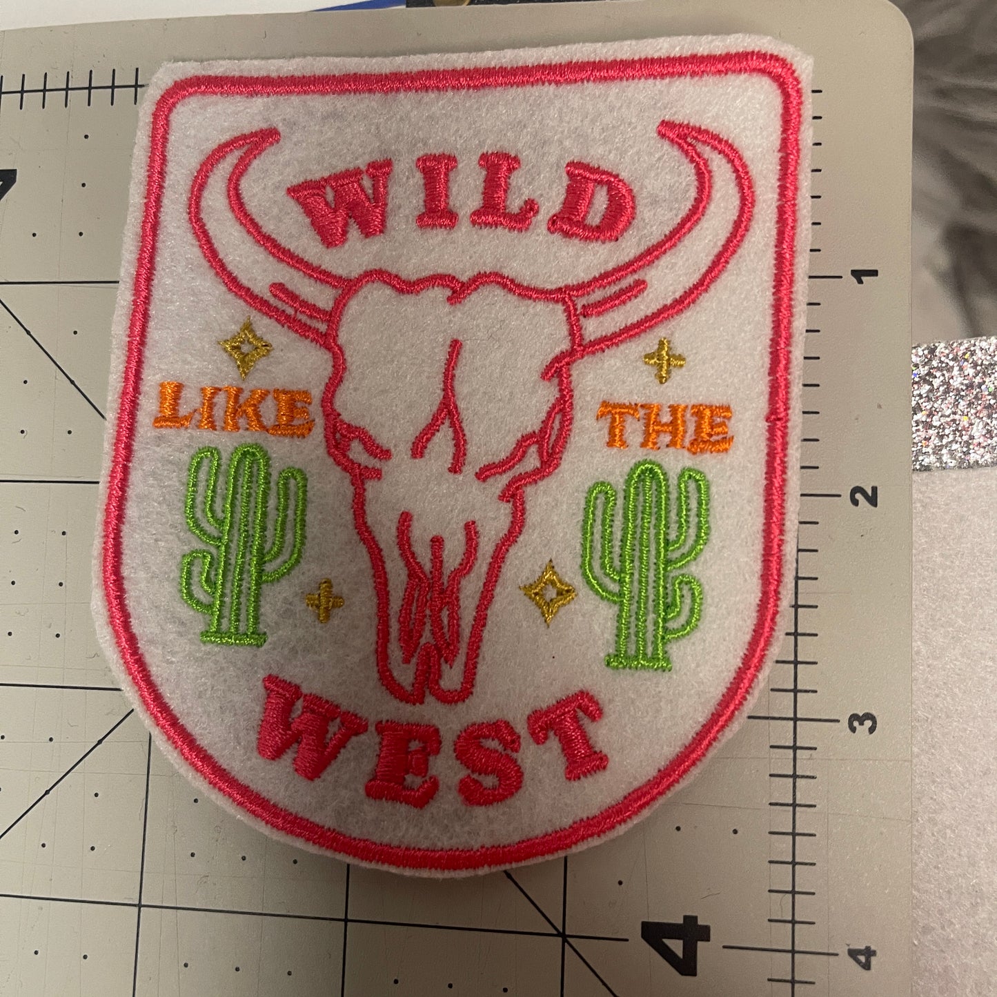 Wild like the West Iron on embroidered patch