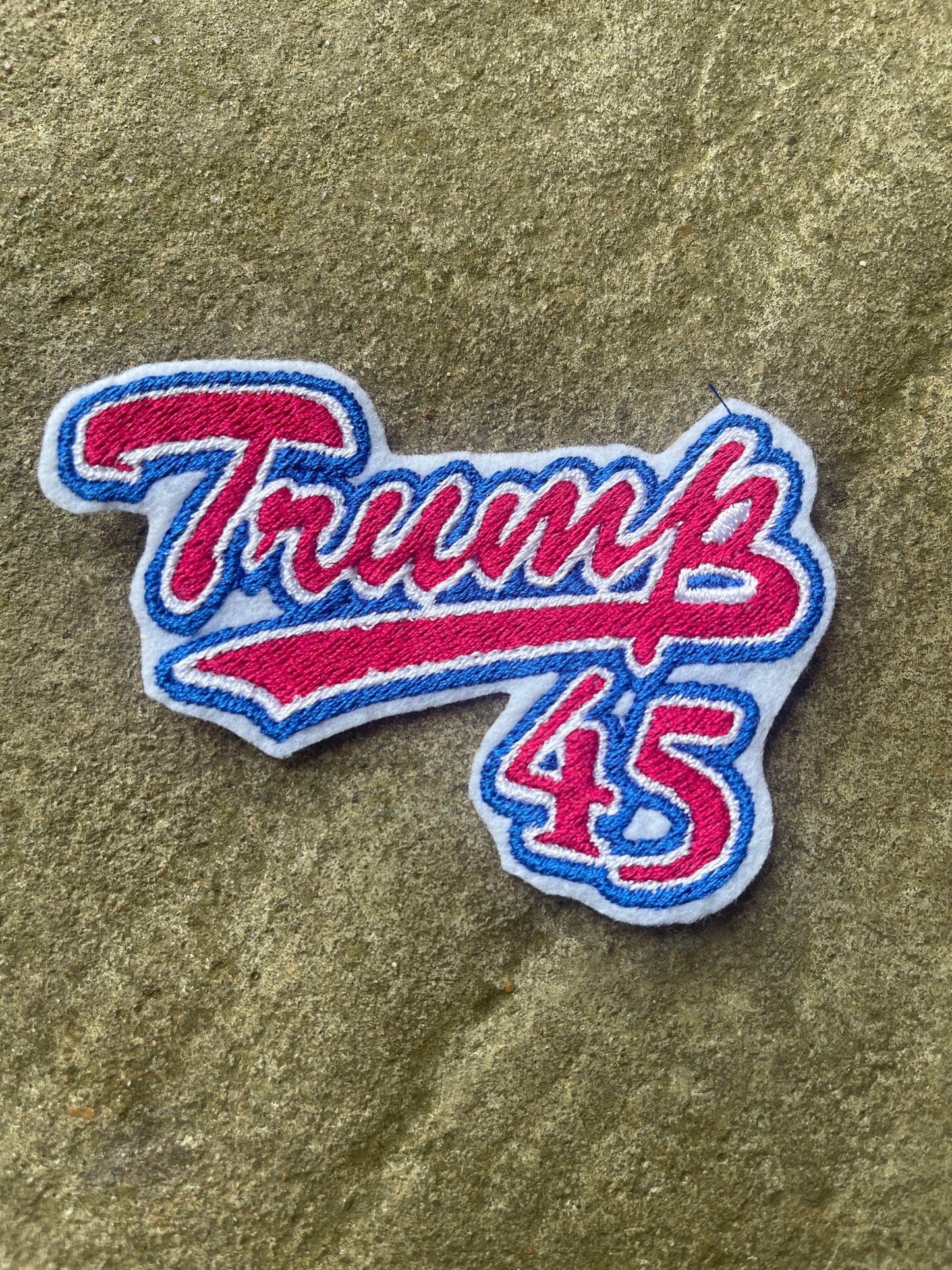 Trump 45 iron on embroidered patch