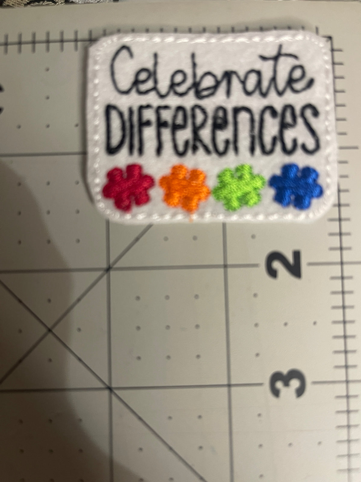 Autism celebrate Iron on embroidered patch
