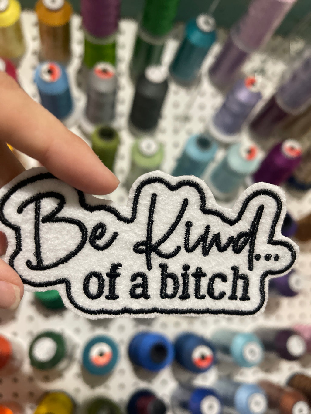 Be kind..of a b iron on embroidered patch