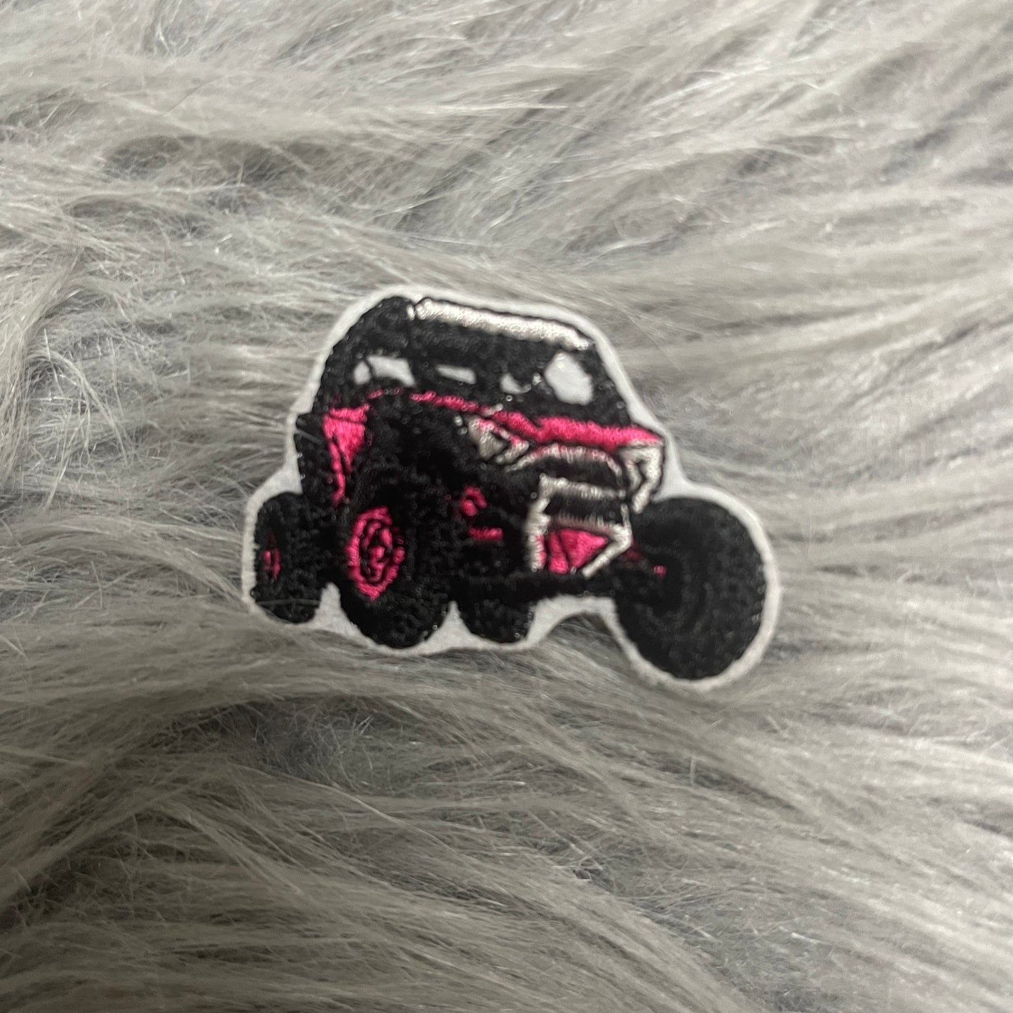 SXS mini iron on embroidered patch