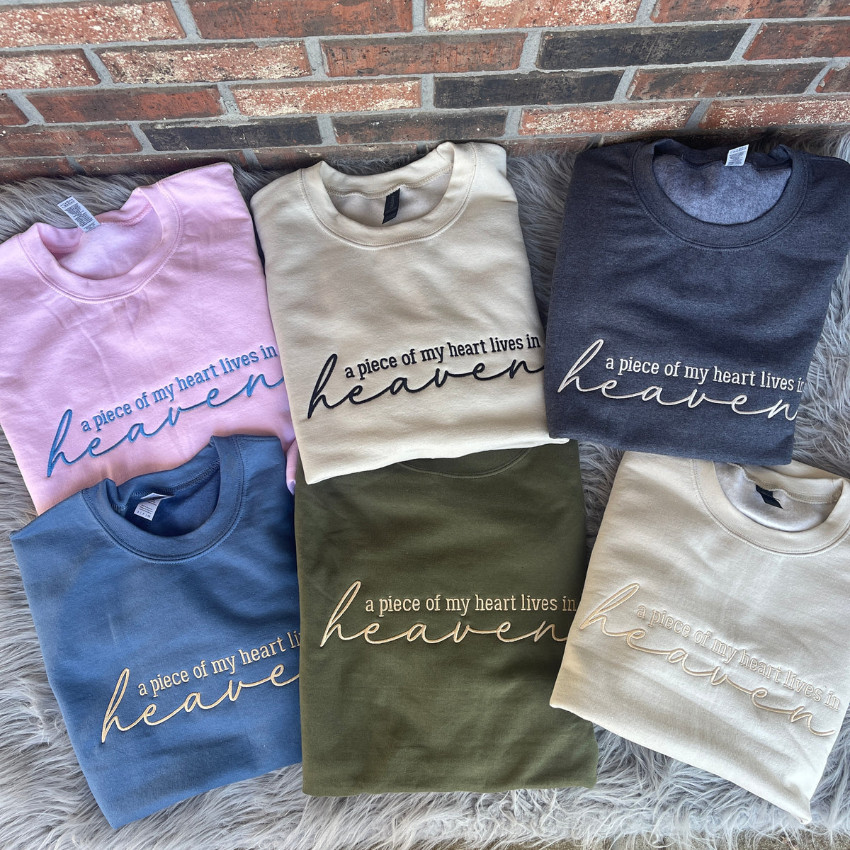 A piece of my heart embroidered crewneck