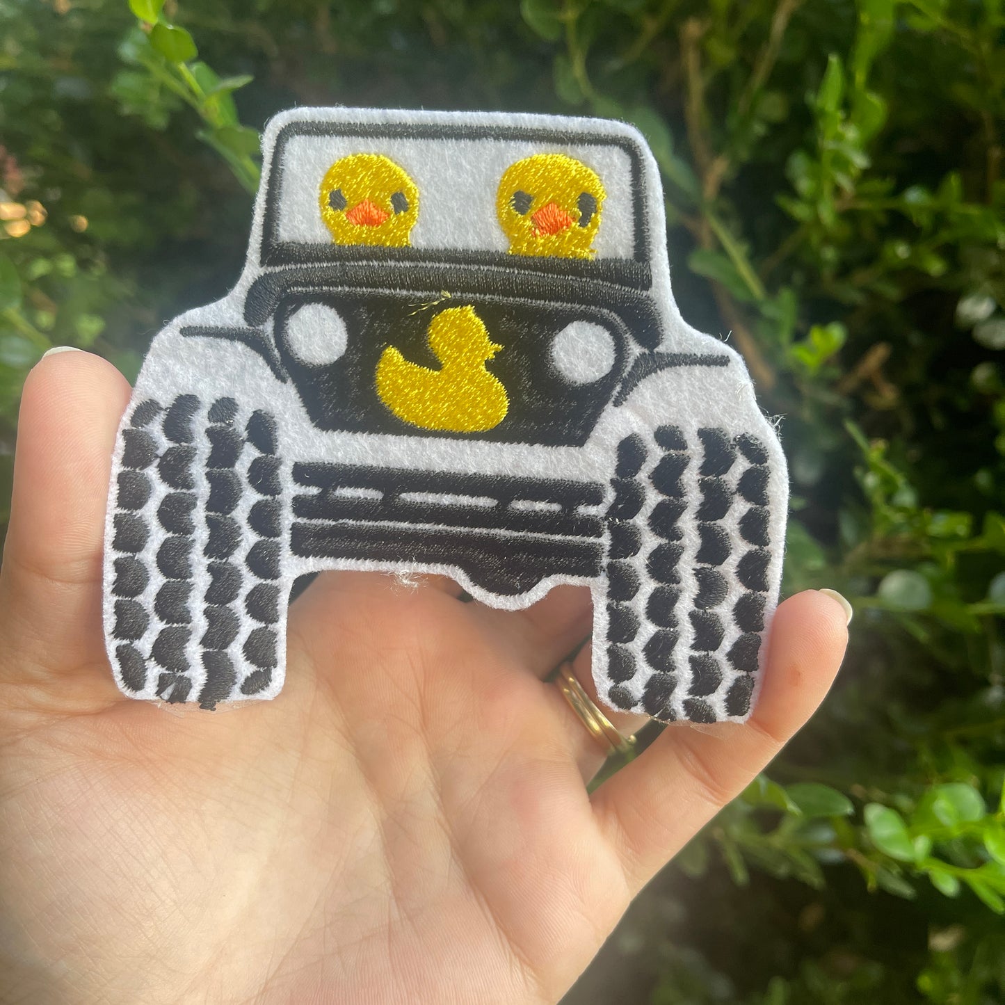 4X4 Duck truck Iron on embroidered patch