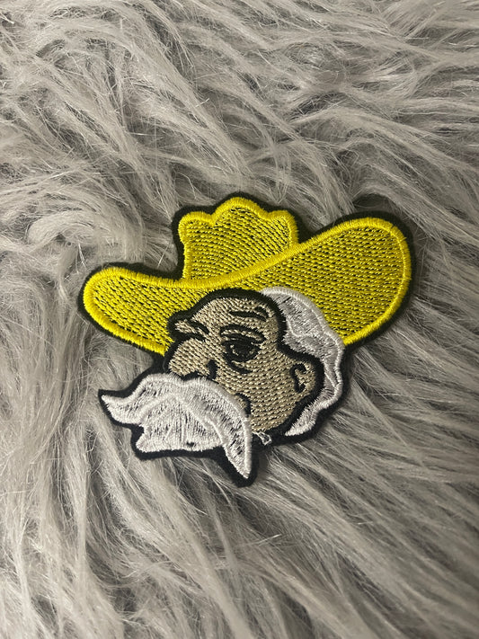 Rebel Mascot Iron on embroidered patch