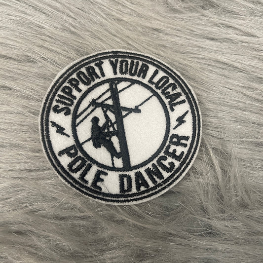 Pole Dancer Lineman iron on patch