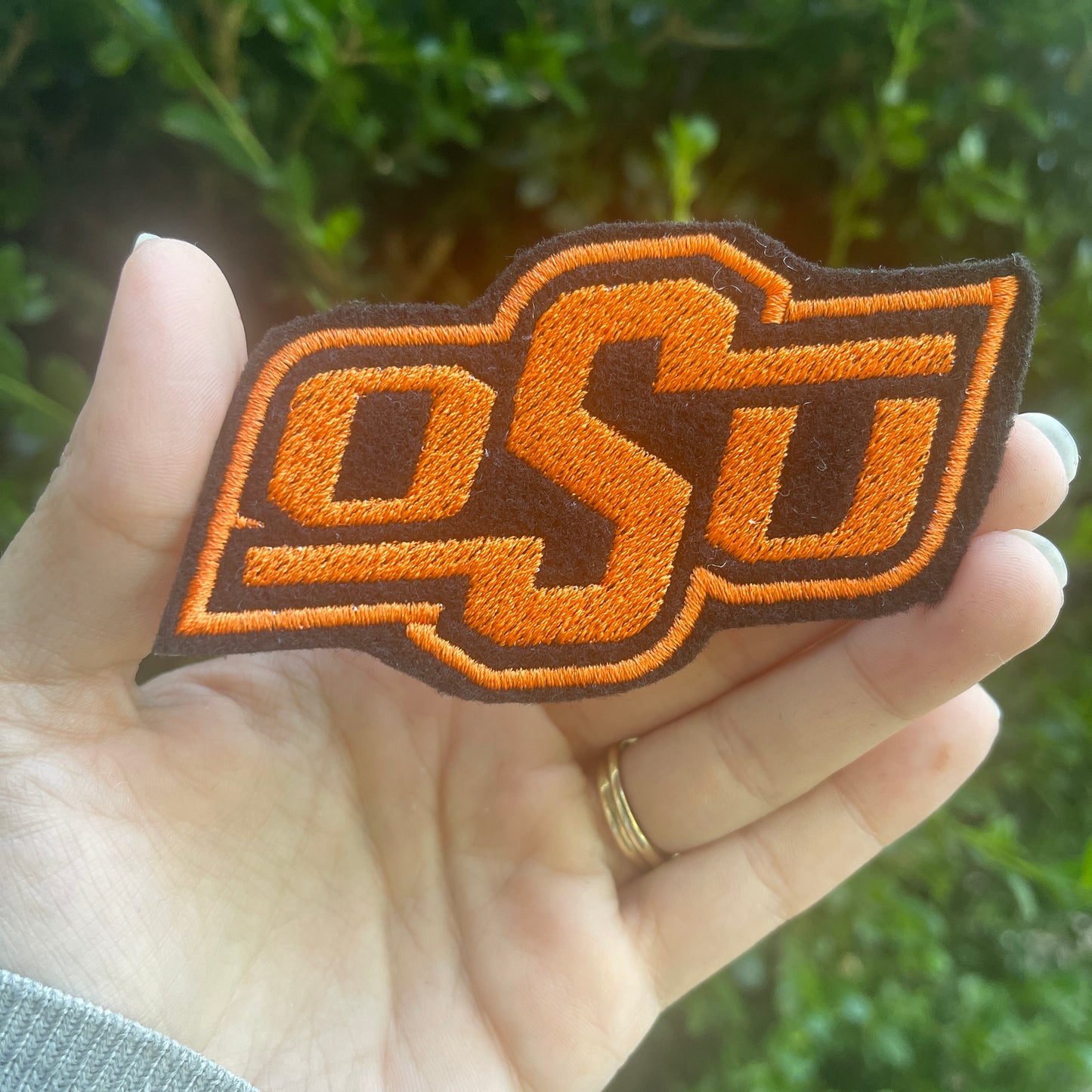 Oklahoma pokes Iron on embroidered patch