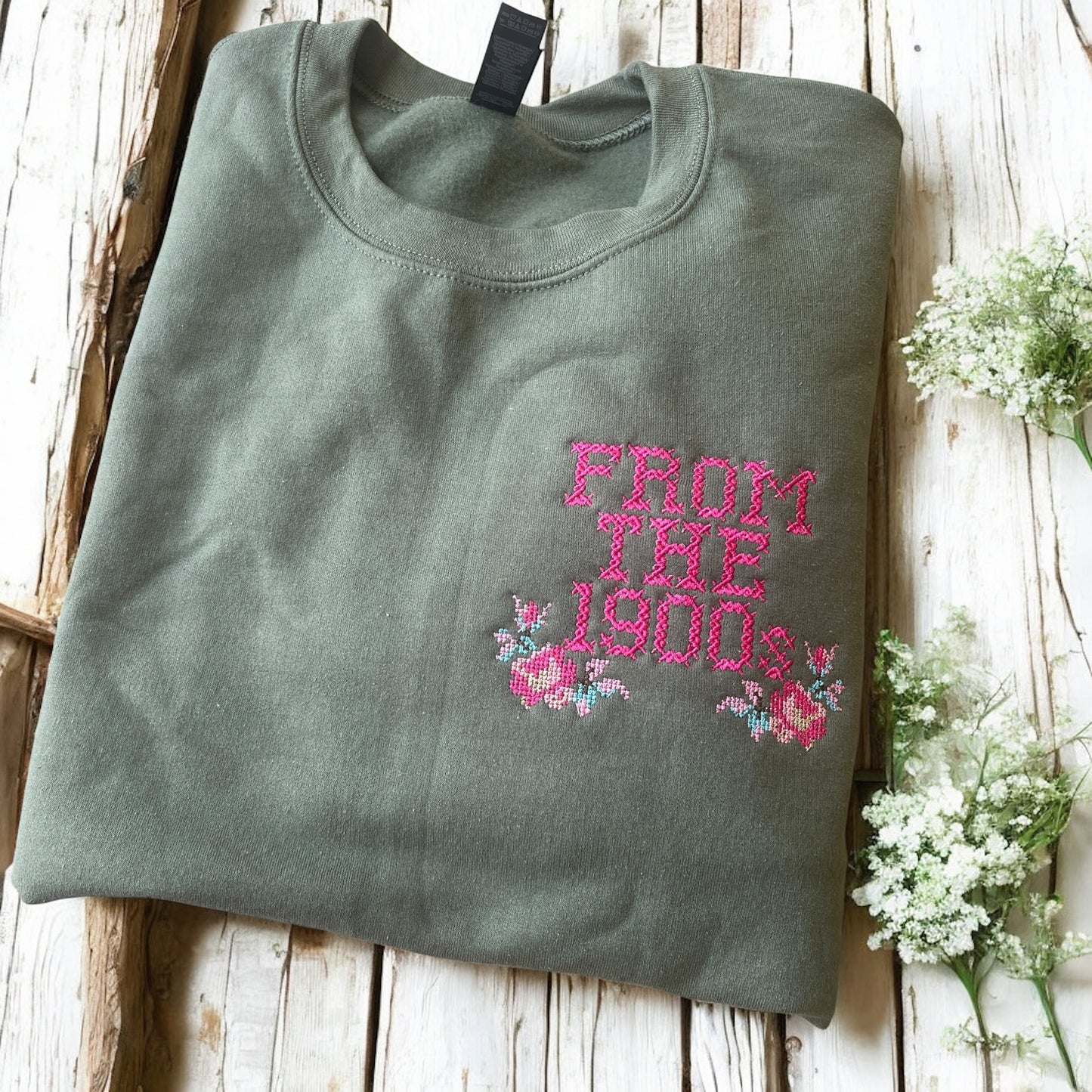 From the 1900s embroidered sweatshirt