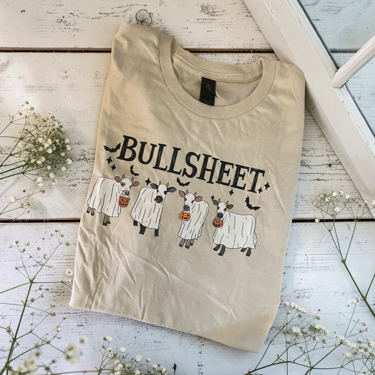 Ready to ship small bullsheet tee