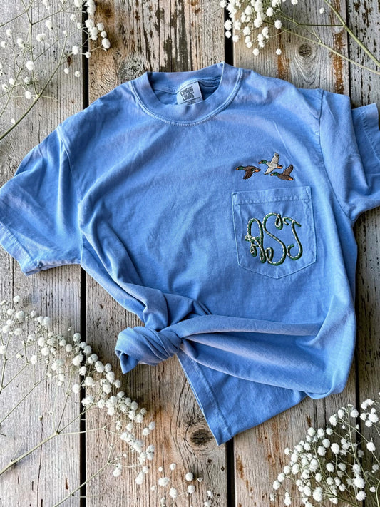 Custom Monogrammed Mallard Pocket Tee