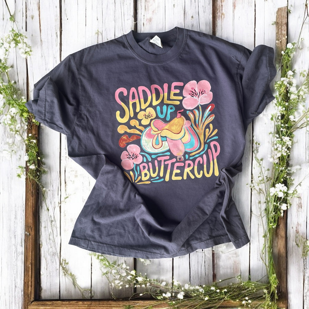 YOUTH Saddle up buttercup Tee