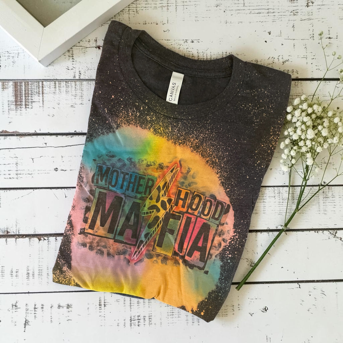 Ready to ship small tie-die mother hood mafia tee