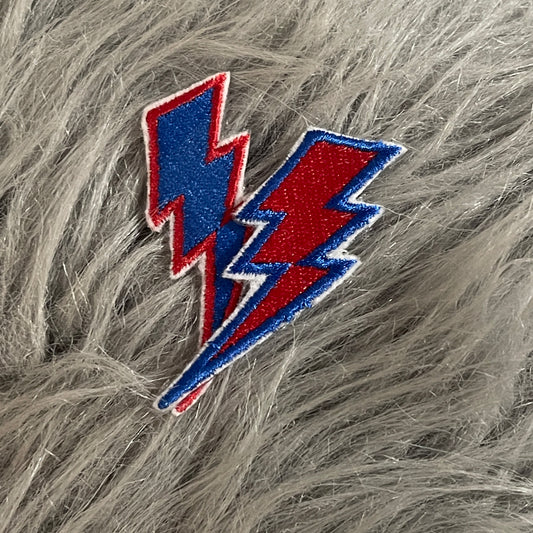 Lightning Bolt Iron on embroidered patch