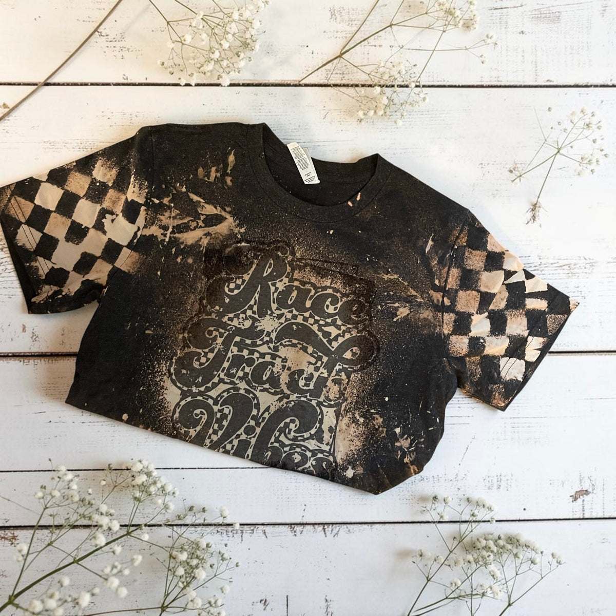 Ready to ship medium race track vibes tee