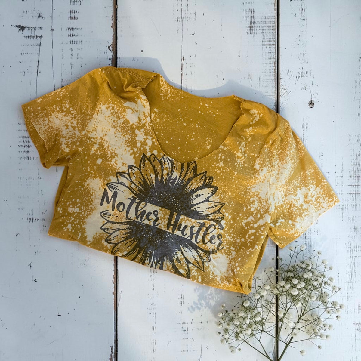 Ready to ship medium neckline cutoff mother hustler tee