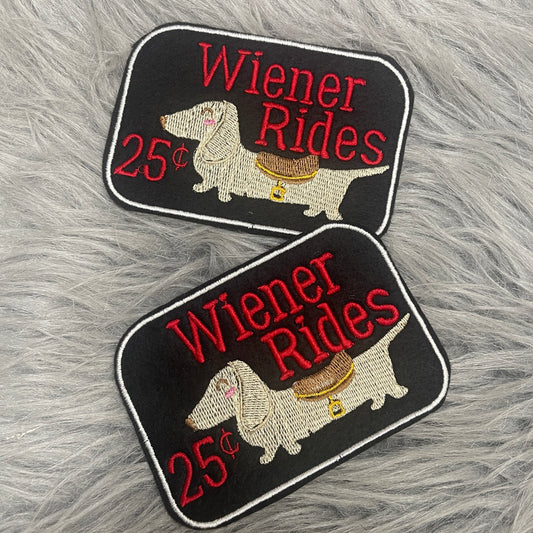 Wiener Rides iron on patch